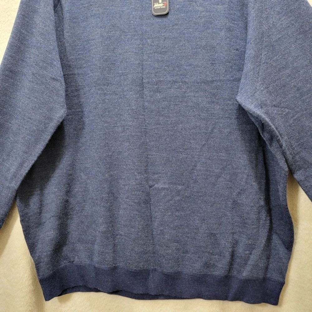 Johnnie-O Boggs Navy Extrafine Merino‎ Wool Crewneck Sweater Mens XXL JMSW1840